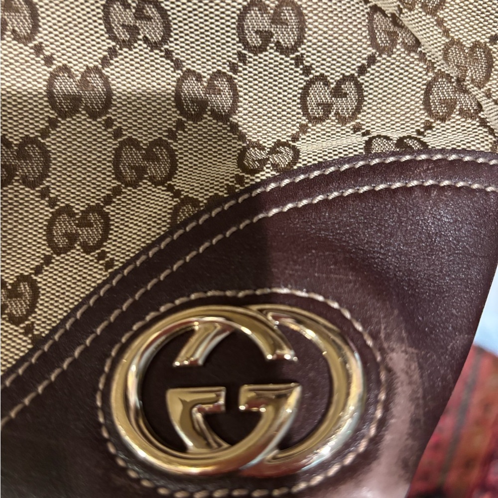 Gucci Beige and Brown GG Canvas Tote - Picture 8 of 12